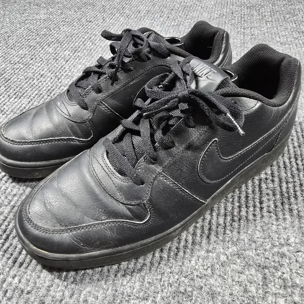 Nike Ebernon Low Triple Black Mens Size 12‎ Athletic Basketball Shoes Sneakers